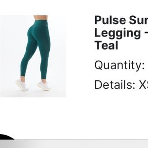 Alphalete Pulse Surge Legging - Velvet Teal